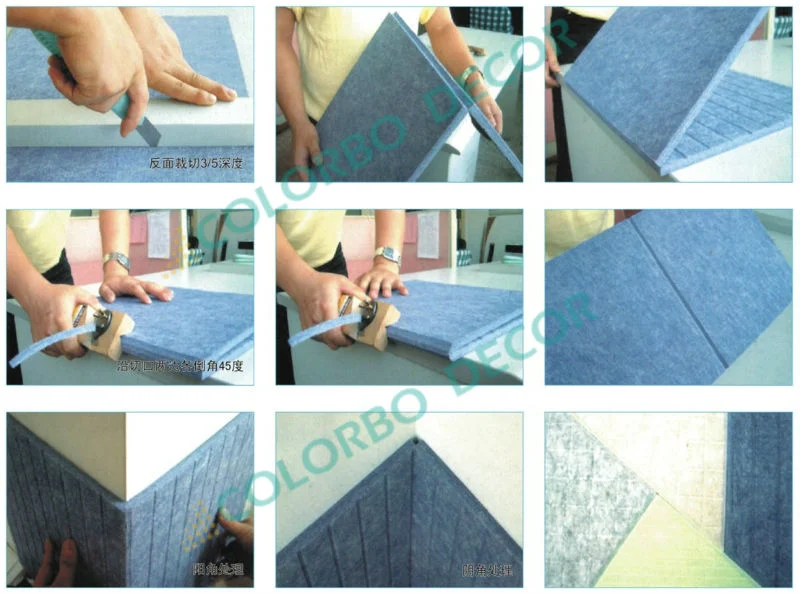 Embossing Wall Covering Polyester Fiber Acoustic Panel
