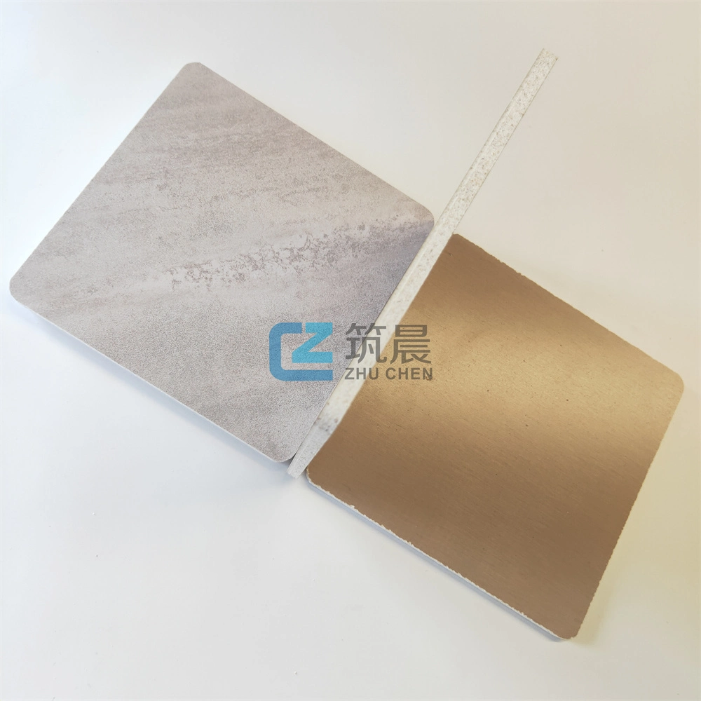 Zhuchen MGO Board Laminated with Melamine Paper Decorative Panel Fireproof Construction Materials for Wall