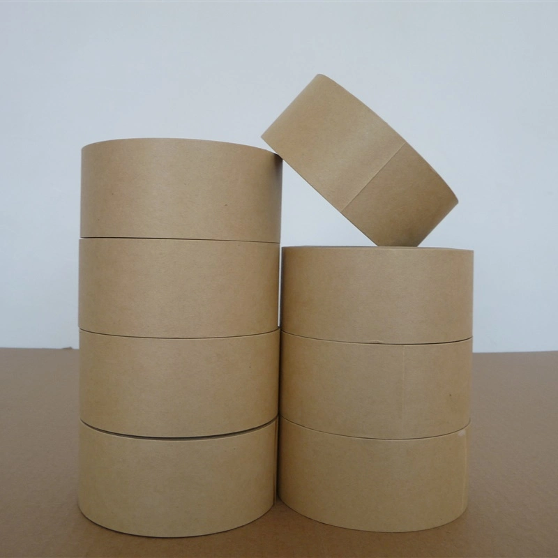 Eco Friendly Logo Printed Fiberglass Fiber Reinforced Water Activated Kraft Paper Packaging Seal Gummed Tape