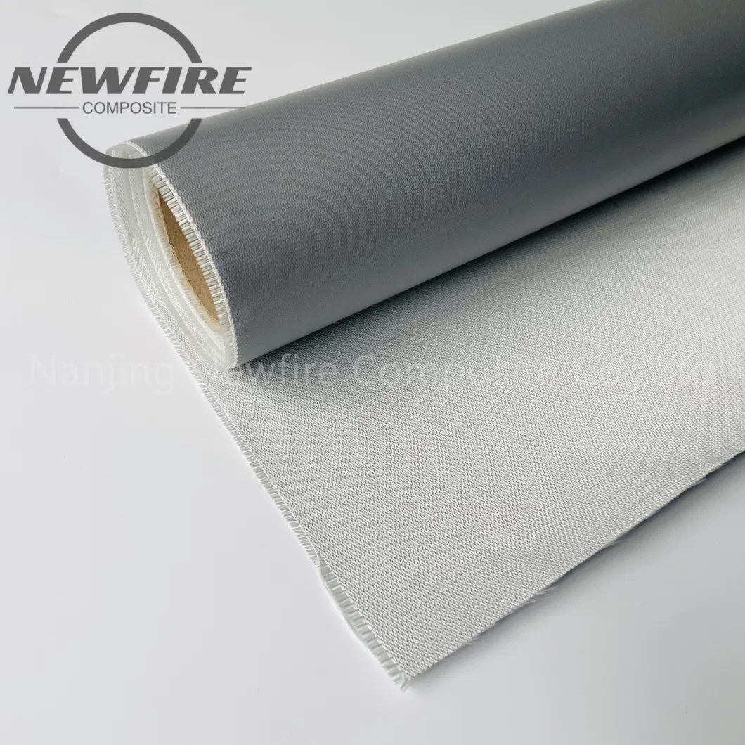 Manufacturer Single Silicone Coated Fiberglass Waterproof Fire Resistant Curtain Silicone Fabric for Classroom, Garage, Tent, High Quality Silicone Fabric
