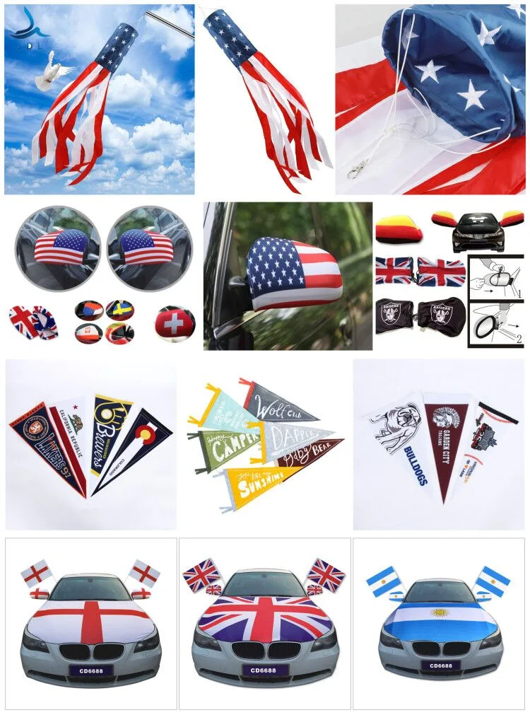 Fashion Flag Sport Team Banner Decoration Promotion Polyester Fabric Display Custom Flag Pennant