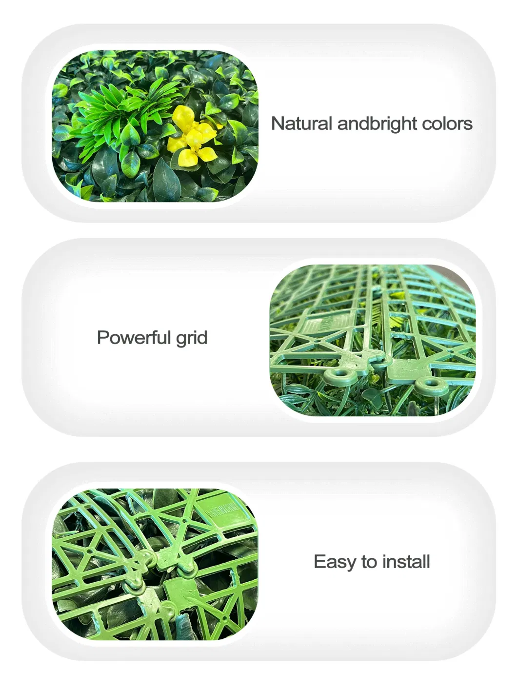 Doleader DIY Turf Patch Ornament Artificial Garden Grass for Garden Grass Decoration