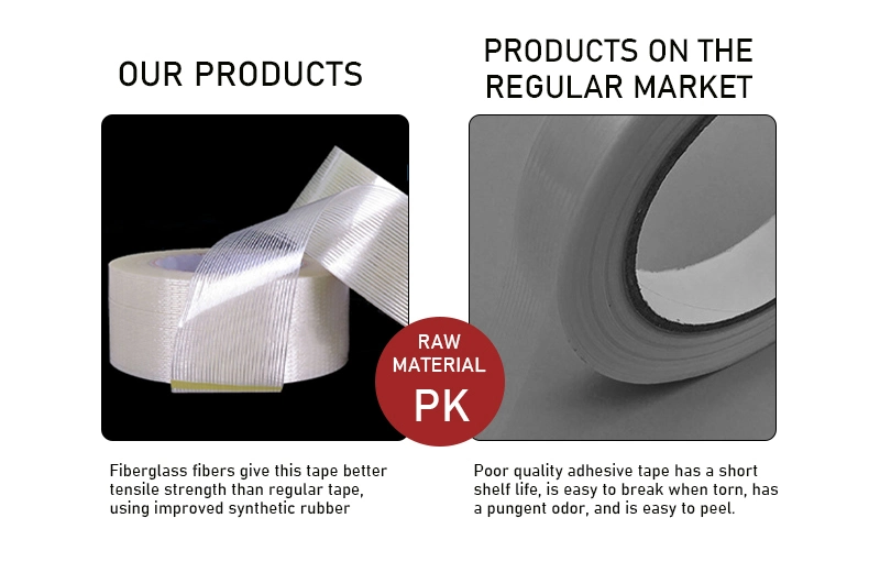 High Tensile Striped Fiber Reinforced Unidirectional Tartan Filament Tape for Binding Packing