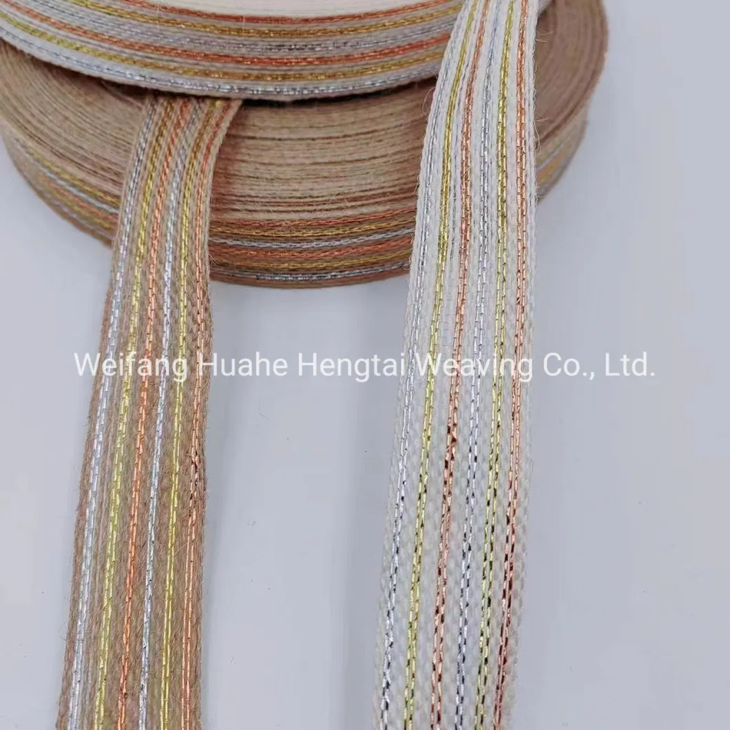 Colored Gold Fishing Thread, Jute Belt, Gilded Ribbon, Cross-Border Christmas Gift