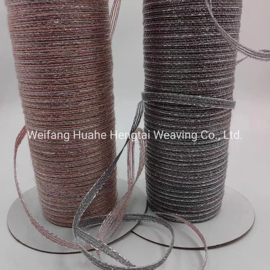 Professional Customized Cross-Border New Natural Color Silver Jute Ribbon