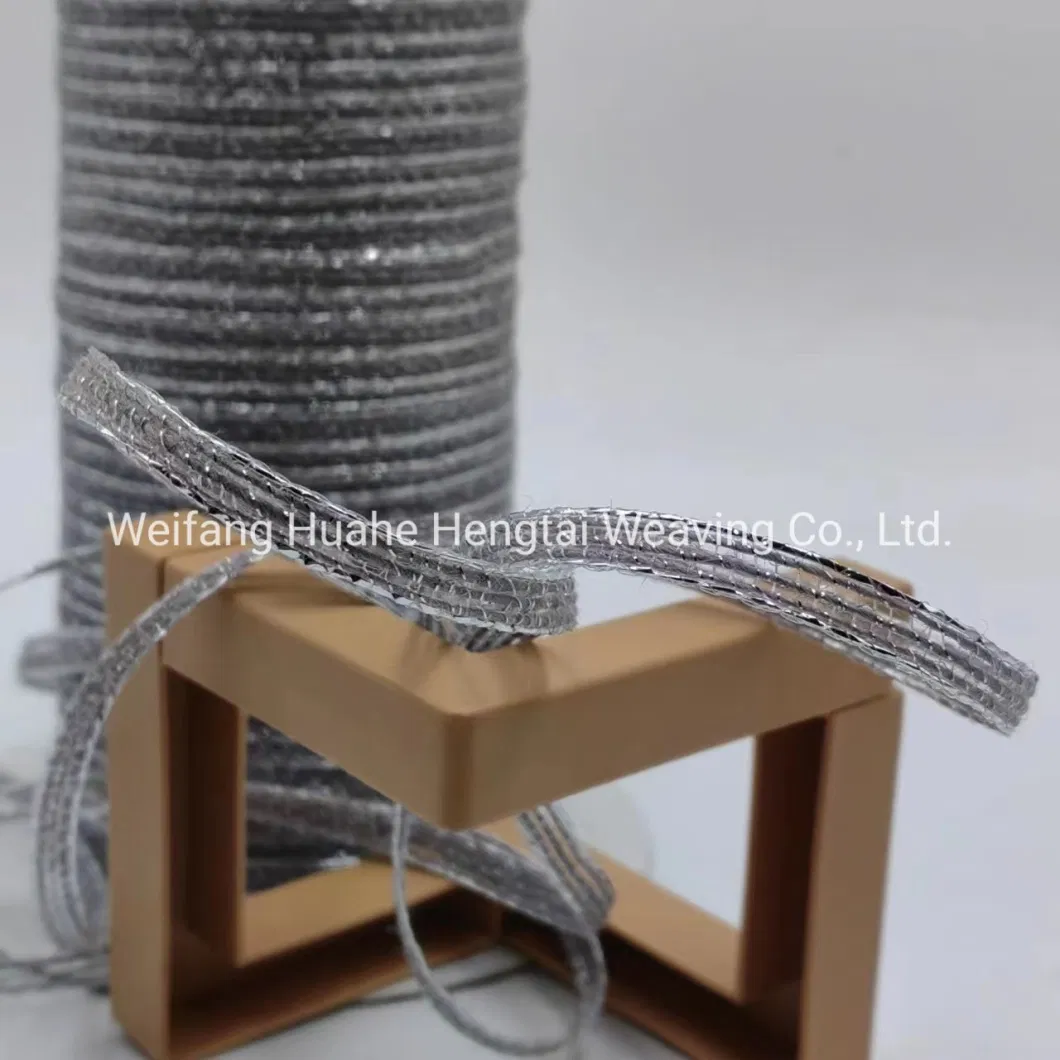 Professional Customized Cross-Border New Natural Color Silver Jute Ribbon