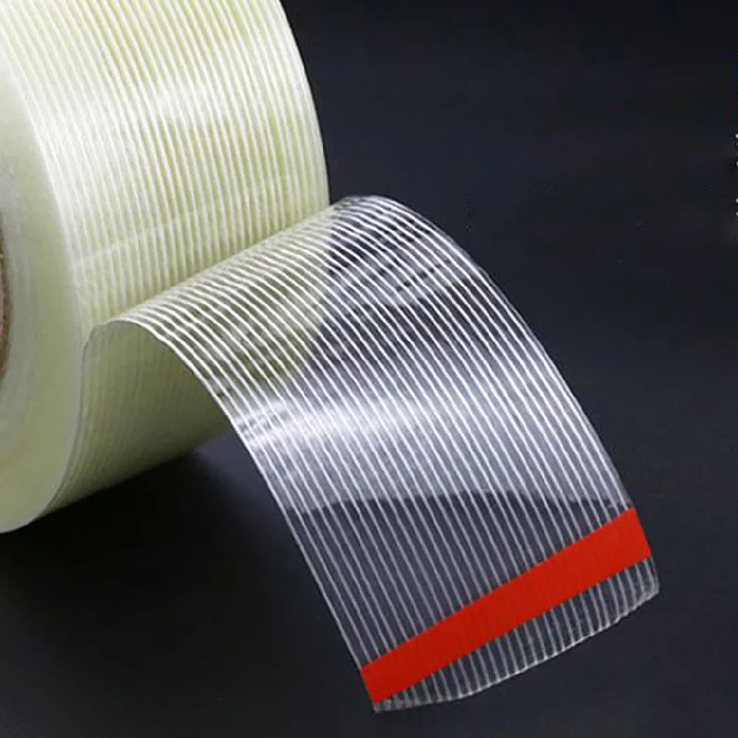 High Adhesion Custom Heavy Duty Packaging Reinforced Cross Woven Fiberglass Carton Sealing Filament Fiberglass Tape