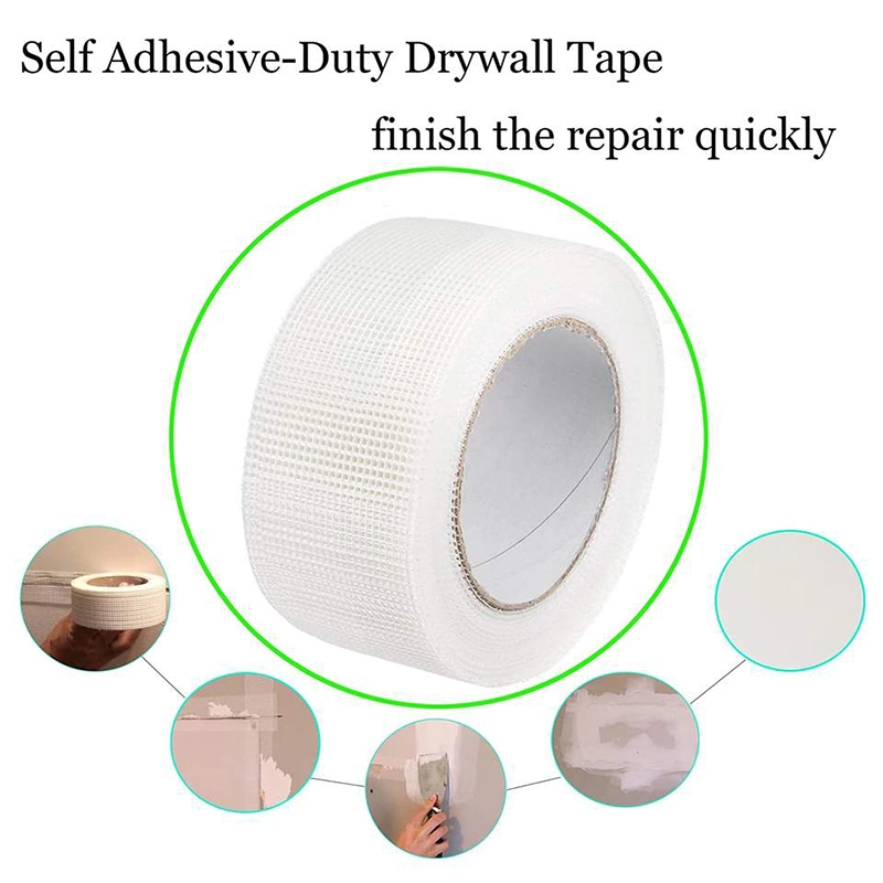 Cover Self Adhesive Glass Fiber Drywall Joint Binding Fiberglass Mesh Plaster Tape for Wall Crack Repair