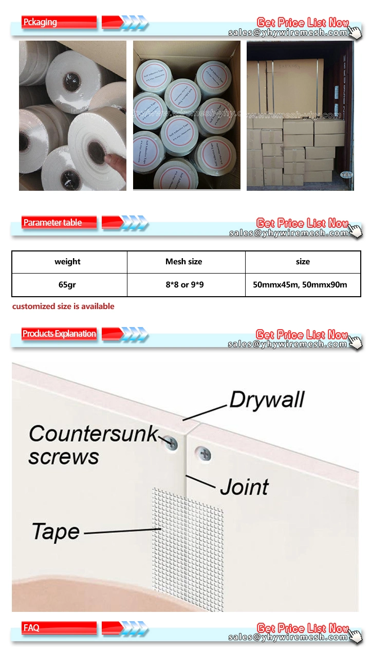 Epoxy Resin Impregnated Woven Fiberglass Adhesive Corner Joint Tape Wall Crack Repair