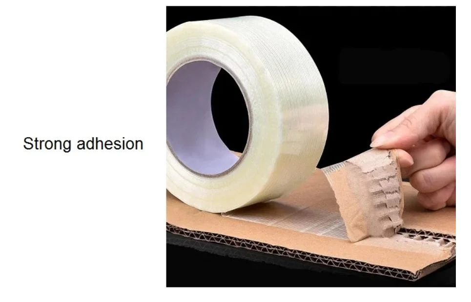 High Tensile Strength Straight Line Self Adhesive Filament Polyester Fiberglass Strapping Tape