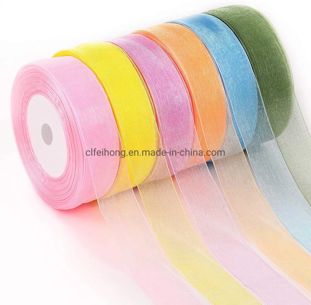 Hot Selling Factory Customized OEM Organza Ribbon Perfect for Wedding Invitations, Baking Packaging, Gift Wrapping, Handmade Craft