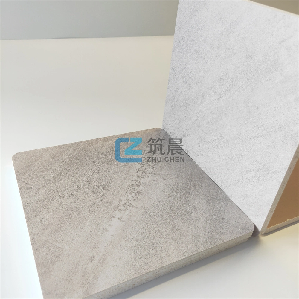 Zhuchen MGO Board Laminated with Melamine Paper Decorative Panel Fireproof Construction Materials for Wall