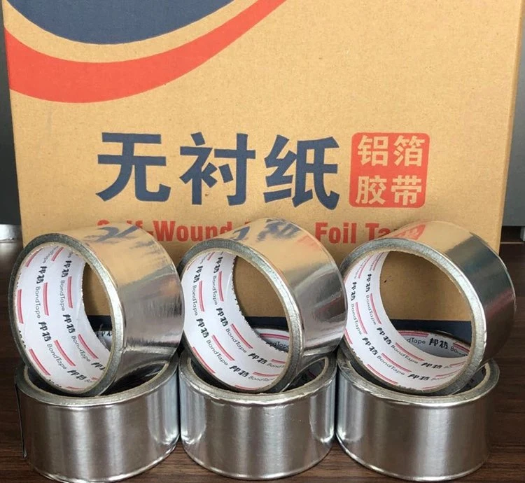 High Quality Poly Laminated Waterproof Fire Proof Heat Resistant Logo Packing Fiberglass Red Rubber Blister Aluminum Foil Tape