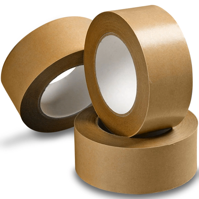 Logo Printed Kraft Gummed Paper Sealing and Packaging Fiber Reinforced Tape