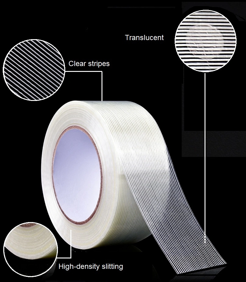 Heavy Duty Strong Packing Wrapping Strapping Fiberglass Reinforced Cross Weave Filament Tape