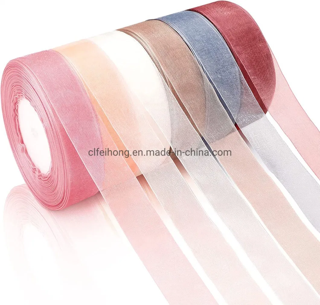 Hot Selling Factory Customized OEM Organza Ribbon Perfect for Wedding Invitations, Baking Packaging, Gift Wrapping, Handmade Craft