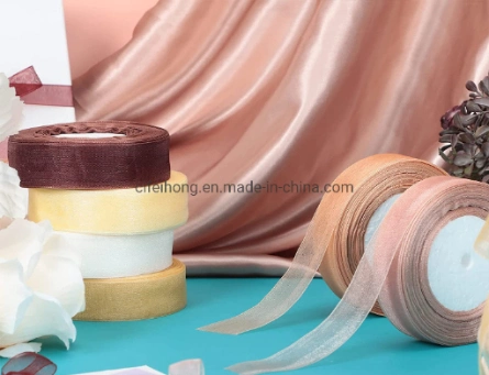 Hot Selling Factory Customized OEM Organza Ribbon Perfect for Wedding Invitations, Baking Packaging, Gift Wrapping, Handmade Craft