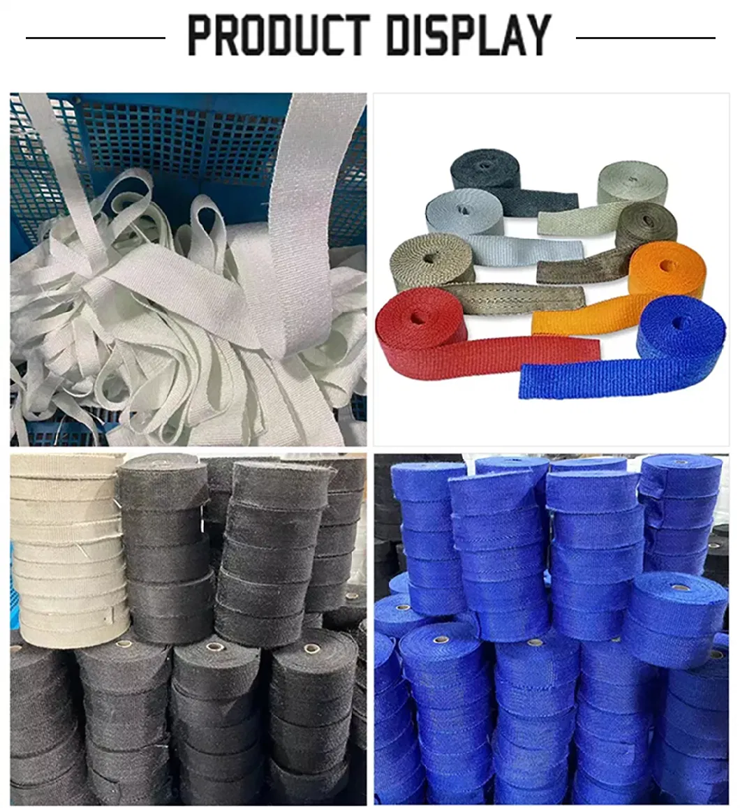 Thermal Industry Pipes Flexible Tubes Sealing Joints of Ovens High Temperature Fireproof Insulation Woven Fiberglass Cloth Tape