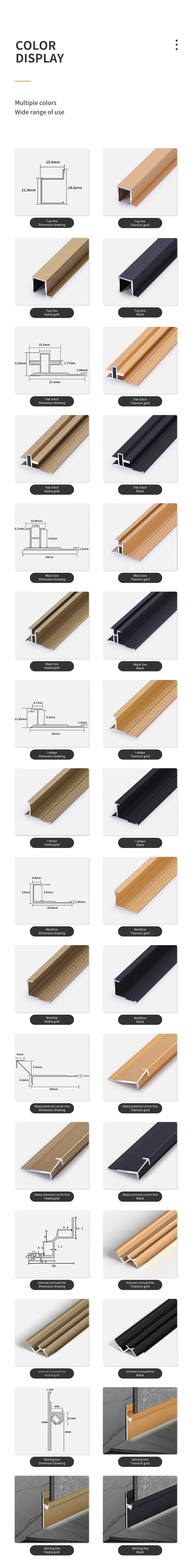 Free Sample Wall Panel Profile Metal Trim Round Corner Trimming Strip