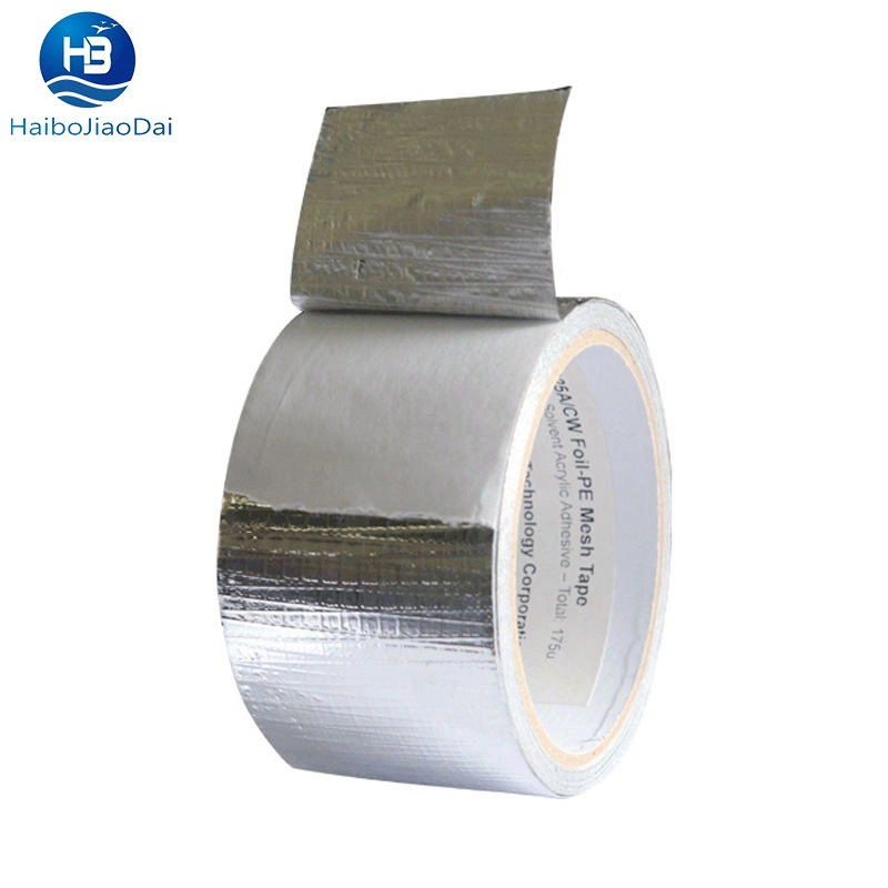 High Quality Poly Laminated Waterproof Fire Proof Heat Resistant Logo Packing Fiberglass Red Rubber Blister Aluminum Foil Tape