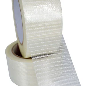 Transparent Strong Adhesive Mesh Glass Fiber Tape High Temperature Industrial Heavy Binding Fixed Filament Tape