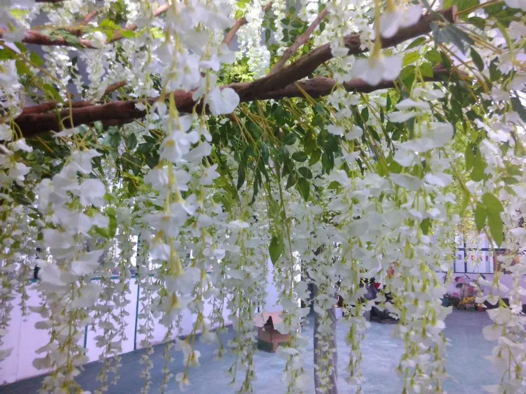 Songtao Popular Products Suitable Price Artificial Wisteria Hanging Flowers Artificial Plant Wall Hanging Fake Flowers Wedding Decoration Whosale Wisteria