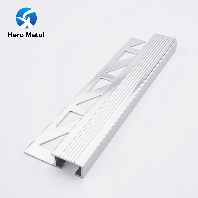 Top Quality Positioning Tile Trim Stainless Steel Bronze Brushed Home Nickel Edge Hero Metal Carpet Transition Jolly Square Shape Corner Decorative Strip