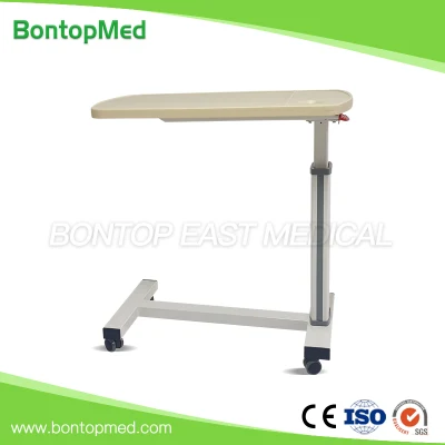  High Quality Hospital Bedside Table Folding Overbed Table Adjustable Over Bed Table