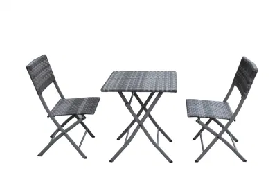 Outdoor Patio Garden Camping Furniture Textilene Folding Chair Table Bistro 3PCS Sets