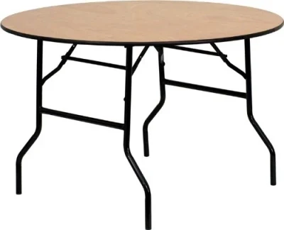  4FT 5FT 6FT Plywood Wood Wedding Event Round Folding Tables