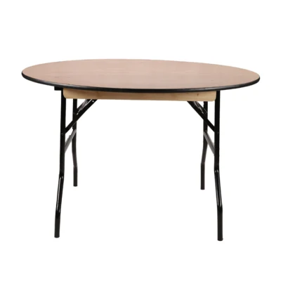 Factory Price Trade Wood 6 Foot 72inch Round Folding Banquet Table for Party