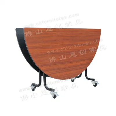 Simple Portable Sturdy Hotel Small Sized Household Roller Folding Dining Table