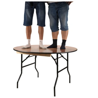 5FT 6FT 150 180cm Banquet Restaurant Outdoor Events Round Wood Folding Tables