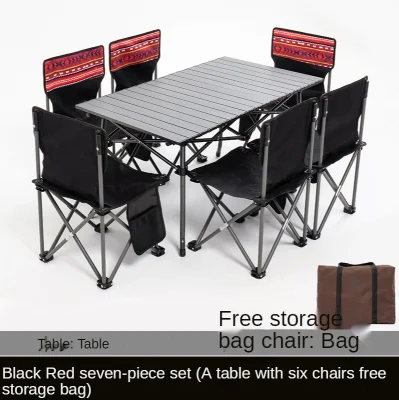  Foldable Camping Table Picnic Outdoor Folding Table and Chairs Set