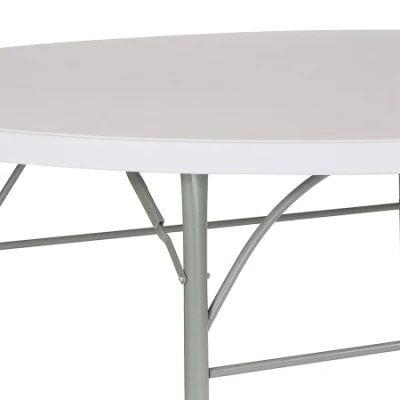 Wholesale Dining 6FT HDPE White Folding Plastic Round Table and Chair Set