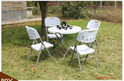 Folding Round Table Portable Large Round Table for 2-4 People