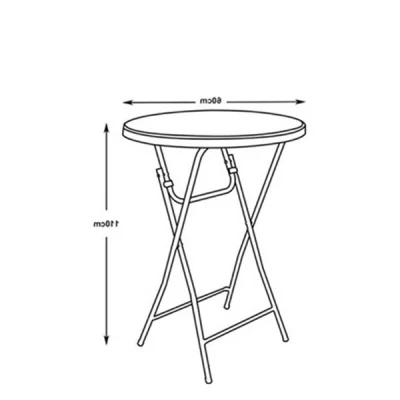  Round Plastic Folding High Top Bar Table Cocktail Table