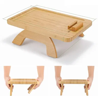 Bamboo Wooden Couch Armrest Sofa Tray Couch Cup Storage Holder Foldable Bamboo Sofa Arm Tray Table