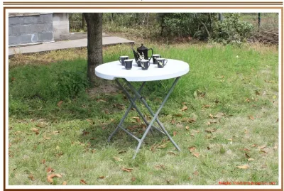 Folding Round Table Portable Large Round Table for 2-4 People