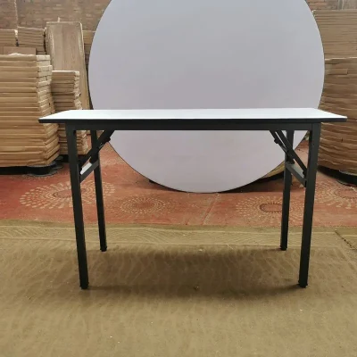  Hotel Furniture Dining PVC Melamine HPL Plywood Rectangular Picnic Events Folding Table