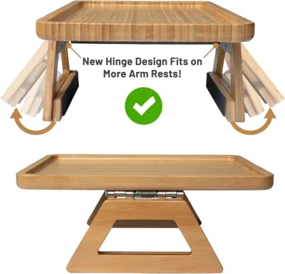 Bamboo Wooden Couch Armrest Sofa Tray Couch Cup Storage Holder Foldable Bamboo Sofa Arm Tray Table