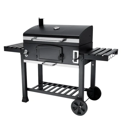Cold Rolled Steel Charcoal BBQ Grill Folding Side Table