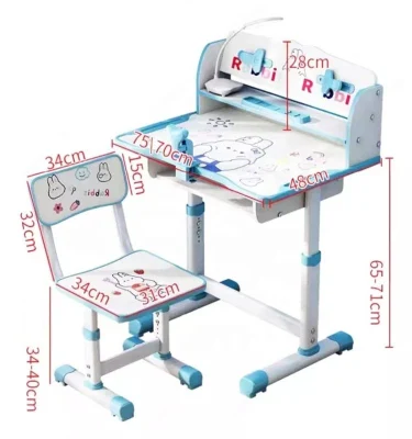 Factory Directly Supply Adjustable Kids Study Desk and Chair Kid Chairs and Table Set Study
