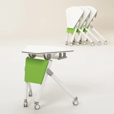  School Furniture Simple Folding Table Sector Desk Movable Table