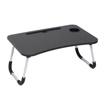  Simple Modern Cheap Foldable Desk Camping Bedroom Furniture Study Wood MDF Folding Side Bed Folding Table