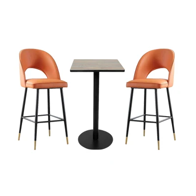  Modern Outdoor Folding ABS High Top Brushed Aluminum Cocktail Table Bar Table