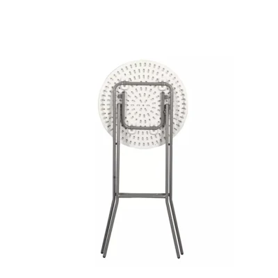 Outdoor Events Banquet Weddings White Round Tall Fold up Plastic Folding Cocktail Bar Table for Cocktail