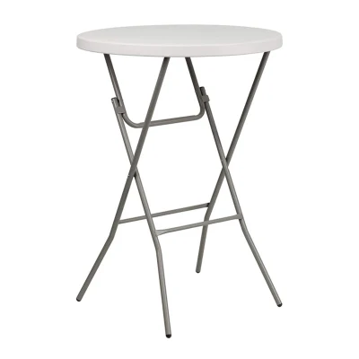  Dia 32inch Outdoor Portable HDPE Plastic Round Foldable Cocktail Bar Tables Party