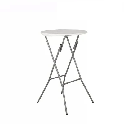  Outdoor Portable HDPE 110cm High Top Round Plastic Bar Tall Party Folding Cocktail Bar Table