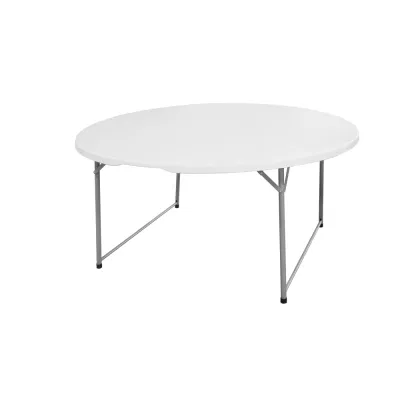  Heavy Duty 60 Inch Portable Fold in Half Plastic Round Folding Tables for Wedding Party